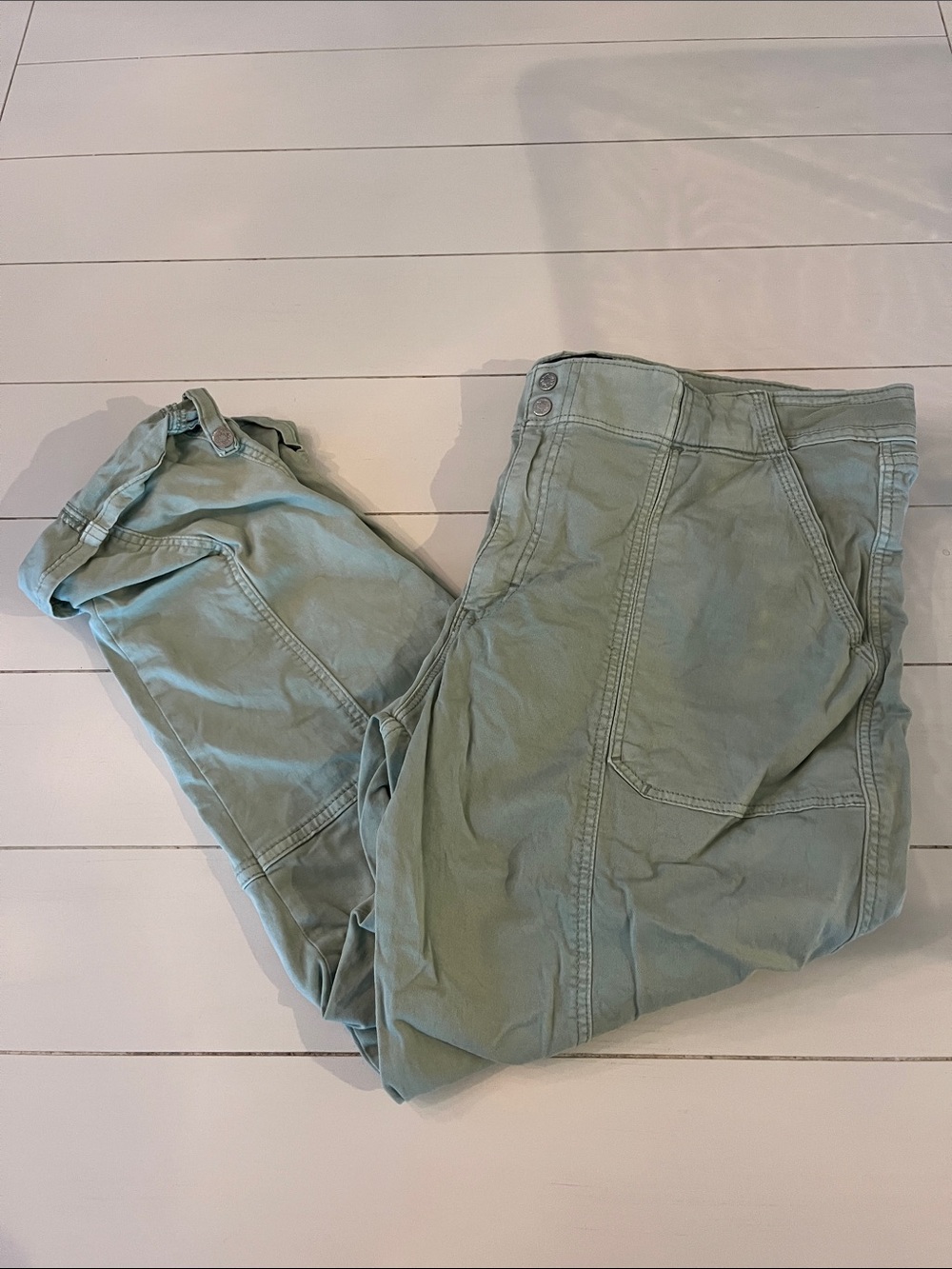 White House Black Market Women's Cargo Pants - Light Sage